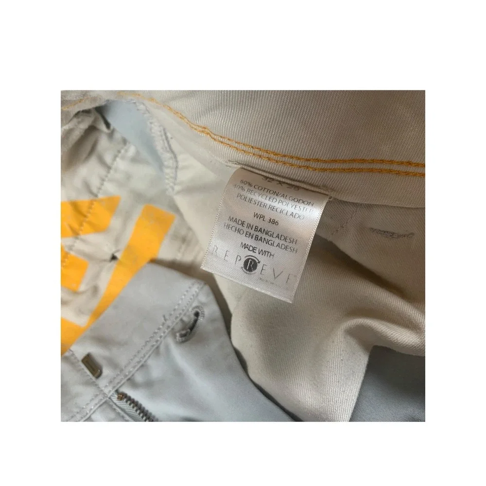HAGGAR Life Khaki Mens Slim Fit Pants Gray Cotton Stretch 32x29‎